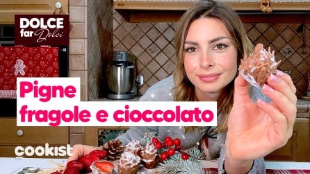 Pigne di fragole e cioccolato: l'idea facile e sfiziosa per Natale!