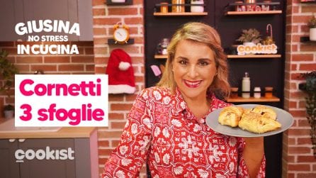Cornetti salati di pasta sfoglia con prosciutto e provola: la ricetta facile e veloce di Giusina