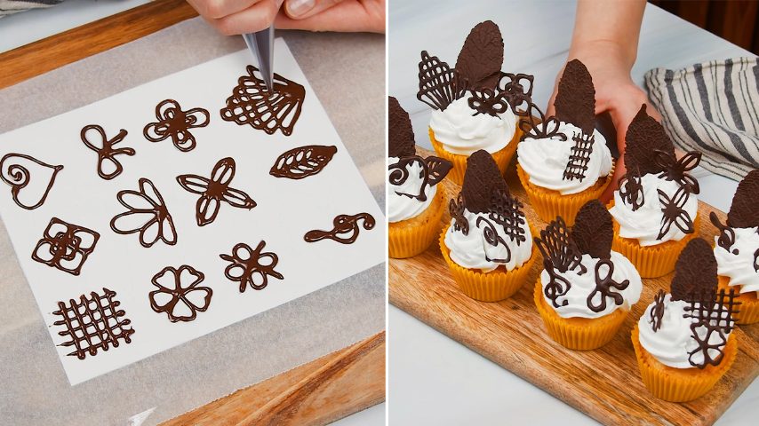 Wonderful chocolate decorations to enrich your sweets!