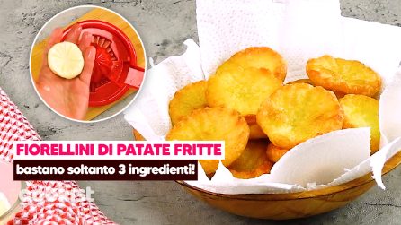 Fiorellini di patate fritti: sfiziosi e pronti con soli 3 ingredienti!