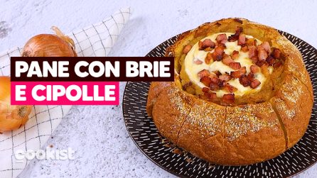 Pane con brie e cipolle caramellate: perfetto per un antipasto con amici!