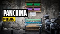 A Napoli il Comune multa la "panchina letteraria", la proprietaria: "È di tutta la comunità"