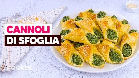 Cannoli di pasta sfoglia con ricotta e spinaci: l'antipasto facile e sfizioso da provare