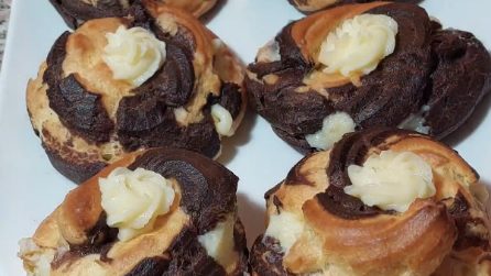 Zeppole bicolore: la ricetta della variante golosa con il cacao