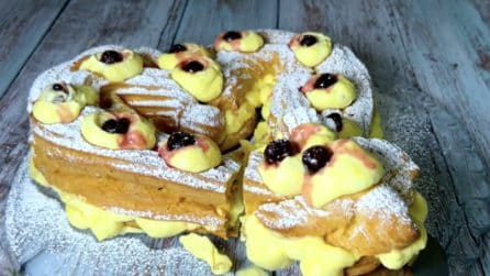 Cuore di pasta choux ripieno: un'idea originale e davvero golosa