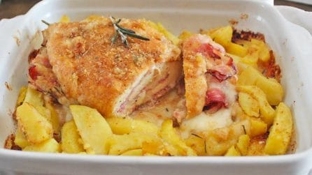 Petto di pollo ripieno al forno: la ricetta per averlo croccante e saporito