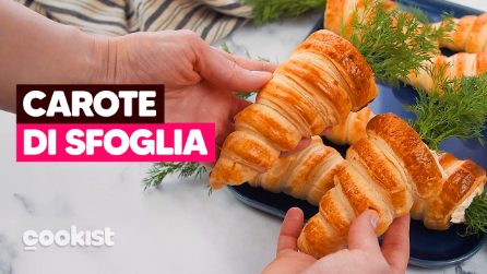 Carote di pasta sfoglia ripiene di mousse al salmone: per un antipasto bellissimo e stuzzicante!