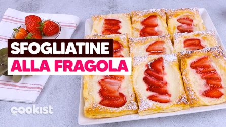 Sfogliatine alle fragole: si preparano in pochi minuti e sono davvero sfiziose!