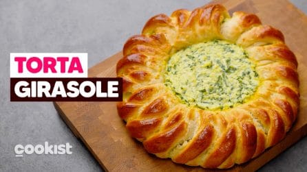 Torta girasole con ricotta e spinaci: il rustico BELLISSIMO e PIENO DI GUSTO!