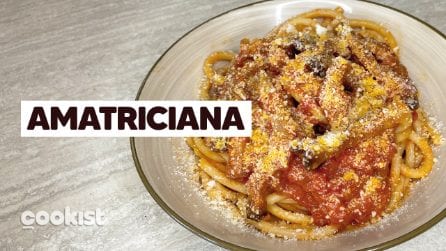 Bucatini all'AMATRICIANA: LA RICETTA TRADIZIONALE facile e saporita 🍝