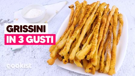 Grissini fatti in casa in 3 gusti: SFIZIOSI e GUSTOSISSIMI! 😍