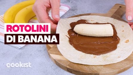 Arrotola mezza banana nella piadina per preparare uno snack facile e goloso!
