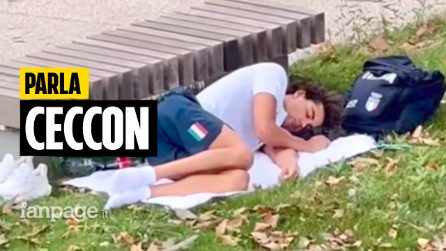 Ceccon e la foto virale, dorme sull'erba nel Villaggio Olimpico: "Volevo stare un po' per i fatti miei"