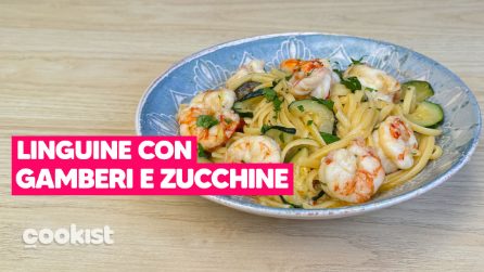 LINGUINE GAMBERI E ZUCCHINE: il piatto estivo facile e saporitissimo! 😋