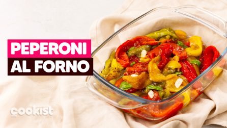 PEPERONI AL FORNO: come fare un contorno saporito in pochi minuti! 😍