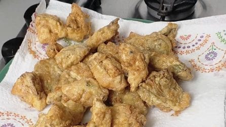Carciofi indorati e fritti alla napoletana