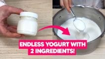 ENDLESS HOMEMADE YOGURT: you'll only need 2 INGREDIENTS