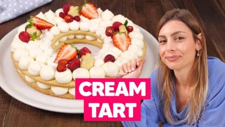 CREAM TART: la ricetta FACILISSIMA di una torta COLORATA e GOLOSA