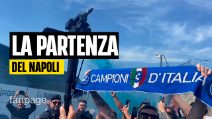 Scudetto, i tifosi spingono il Napoli in partenza per Parma: "Ci crediamo"