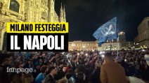 Napoli in trionfo anche a Milano, marea azzurra al Duomo: "Festeggeremo lo scudetto tutta la notte"