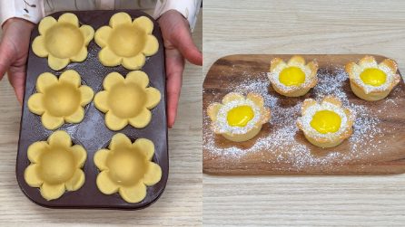 Fiorellini di pasta frolla CON LEMON CURD: i biscottini BELLI e GOLOSI