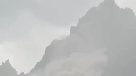 La frana della montagna tra San Vito di Cadore e Cortina