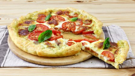 SAVORY CAPRESE TART: the simple and tasty rustic dish!
