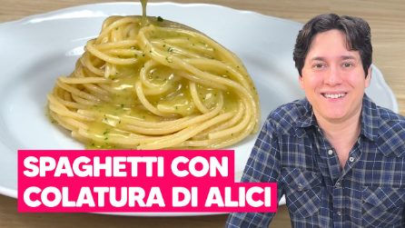 Spaghetti con COLATURA DI ALICI e una CREMINA SPAZIALE!