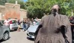 I funerali di Alvaro Vitali: l'arrivo del feretro alla chiesa di San Pancrazio a Roma