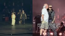 Sul palco di Lazza la madre e il padre: a San Siro il rapper porta la famiglia