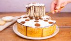 TILED CAKE WITH COOKIE AND PUDDING: how to amaze your guests!