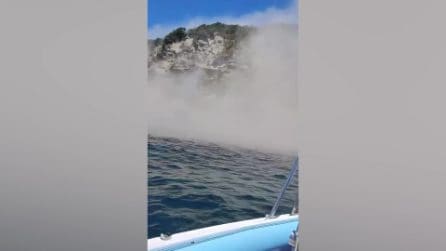 Terremoto Campi Flegrei, cede costone a Punta Pennata (Miseno)