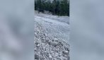 Nuova colata detritica da Croda Marcora sulle Dolomiti: carreggiata invasa e SS 51 chiusa