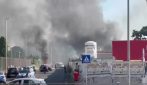 L'esplosione al distributore Gpl di via Gordiani: la palla di fuoco