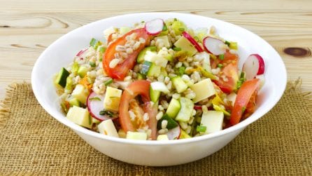 BARLEY AND SPELT SALAD: a light and healthy first course!