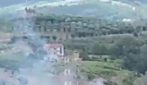 Incendio a Montecorvino Pugliano, in provincia di Salerno: colonna di fumo ben visibile in città