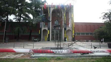 Incendiata la Balena di Allegrucci alla Triennale di Milano: fermato il piromane in fuga