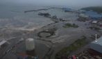 Lo tsunami a Severo-Kurilsk, in Russia: le immagini girate da un drone