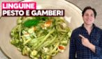 Linguine al pesto e gamberi: le prepari in poco tempo e sono deliziose!