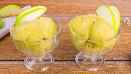 GREEN APPLE SORBET: fresh and with a unique flavor!