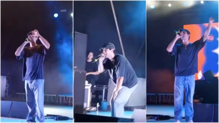 Problema tecnico al microfono Bresh, la sua voce sempre quella di Alvin dei Chipmunks