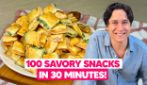 100 SAVORY SNACKS in 30 MINUTES: perfect to surprise your GUESTS!