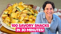 100 SAVORY SNACKS in 30 MINUTES: perfect to surprise your GUESTS!