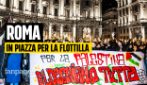 A Roma più di 10mila persone in piazza per la Flotilla: "Governo italiano complice di Israele"