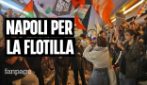 Napoli in piazza per la Flotilla, un fiume di persone blocca la stazione: "Noi equipaggio di terra"