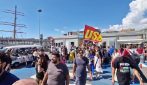 Sciopero per Gaza a Napoli, le immagini del corteo al Porto