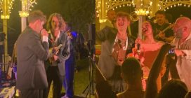 La festa al matrimonio di Renzo Rubino con Dente, Diodato, Galiazzo, Motta, Levante e Sangiorgi