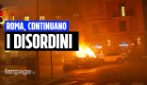 Roma, ancora disordini dopo la manifestazione per Gaza: un'auto e cassonetti in fiamme 