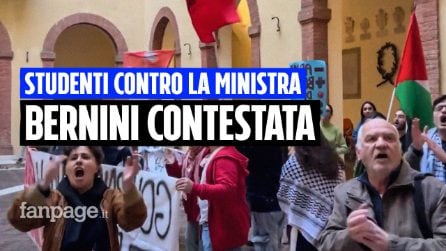 Contestazioni e fischi contro la ministra Bernini all'università di Siena per gli studenti di Gaza