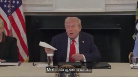 Trump riceve la notizia dell'accordo di pace: il video